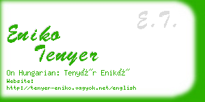 eniko tenyer business card